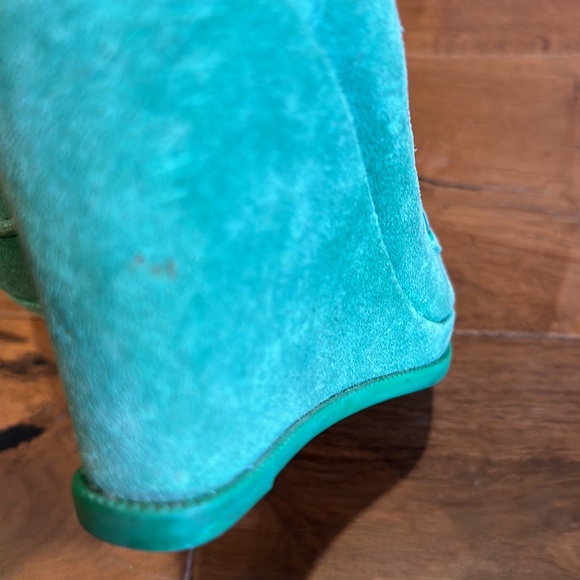 Jeffery Sperry Top-Sider wedges Green Suede 8M - Picture 4 of 8